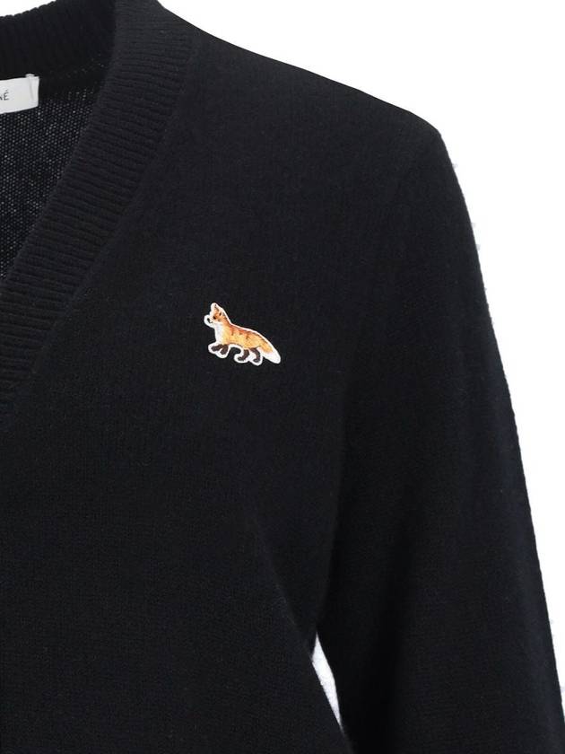 Baby Fox Patch Boxy Cardigan Black - MAISON KITSUNE - BALAAN 4