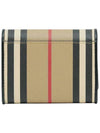 Icon Stripe E Canvas Card Wallet Beige - BURBERRY - BALAAN 4