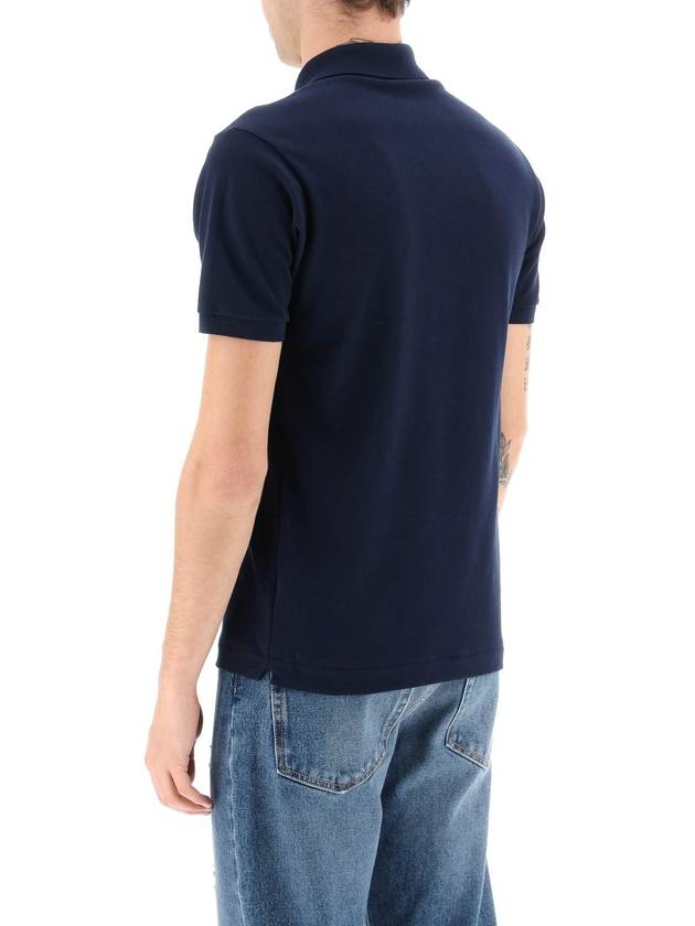 Men's Logo Classic Fit Cotton Short Sleeve Polo Shirt Navy - LACOSTE - BALAAN 4