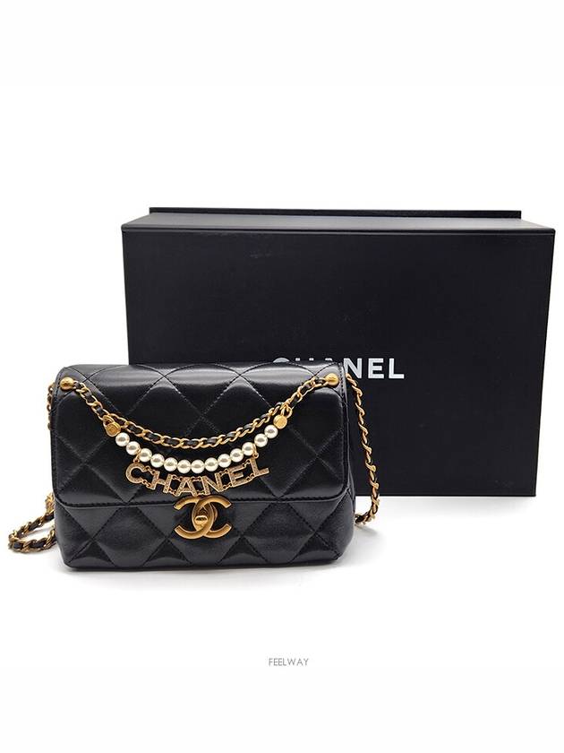 Pearl logo decorated flap bag AS4986 L391696 - CHANEL - BALAAN 9