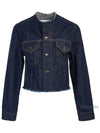 collarless denim jacket navy - MAISON MARGIELA - BALAAN 2