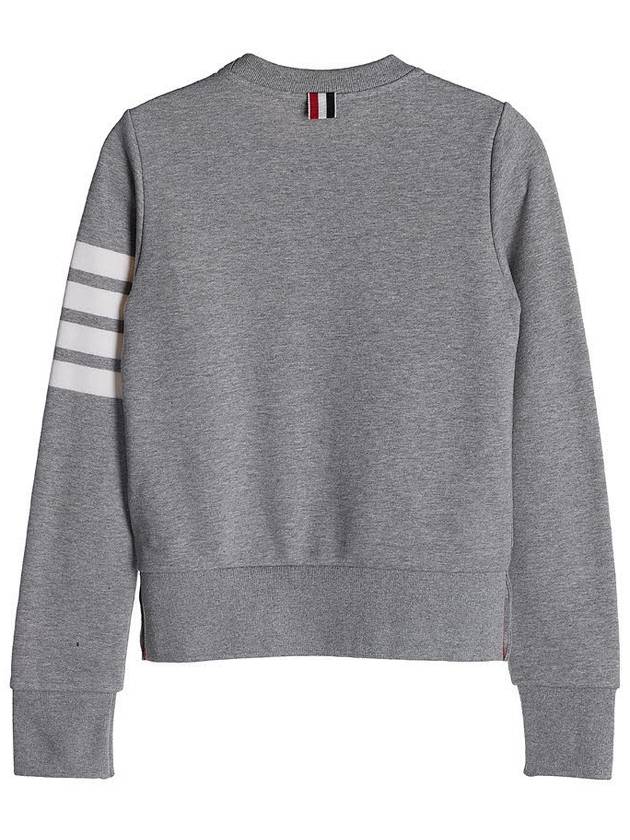 Engineered 4 Bar Stripe Loopback Jersey Knit Crewneck Sweatshirt Light Grey - THOM BROWNE - BALAAN 3