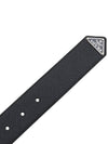 Saffiano Leather Belt Black - PRADA - BALAAN 10