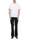 Men's Side Slit Relaxed Short Sleeve T-Shirt White - THOM BROWNE - BALAAN 4