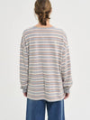 Flowers Stripe T Shirt Gray - SORRY TOO MUCH LOVE - BALAAN 4