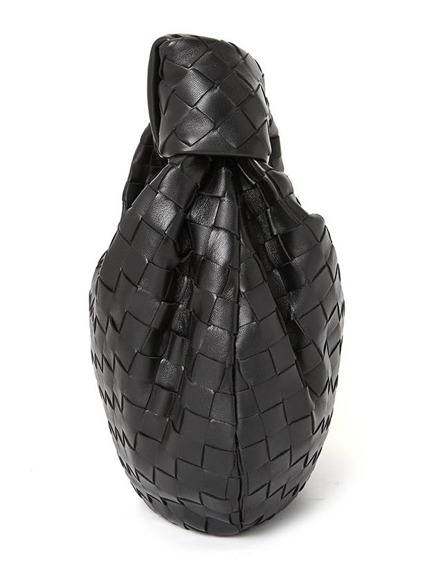 Teen Jodie Intrecciato Leather Tote Bag Black - BOTTEGA VENETA - BALAAN 4