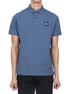 Pique Stretch Cotton Short Sleeve Polo Shirt Dark Blue - STONE ISLAND - BALAAN 2