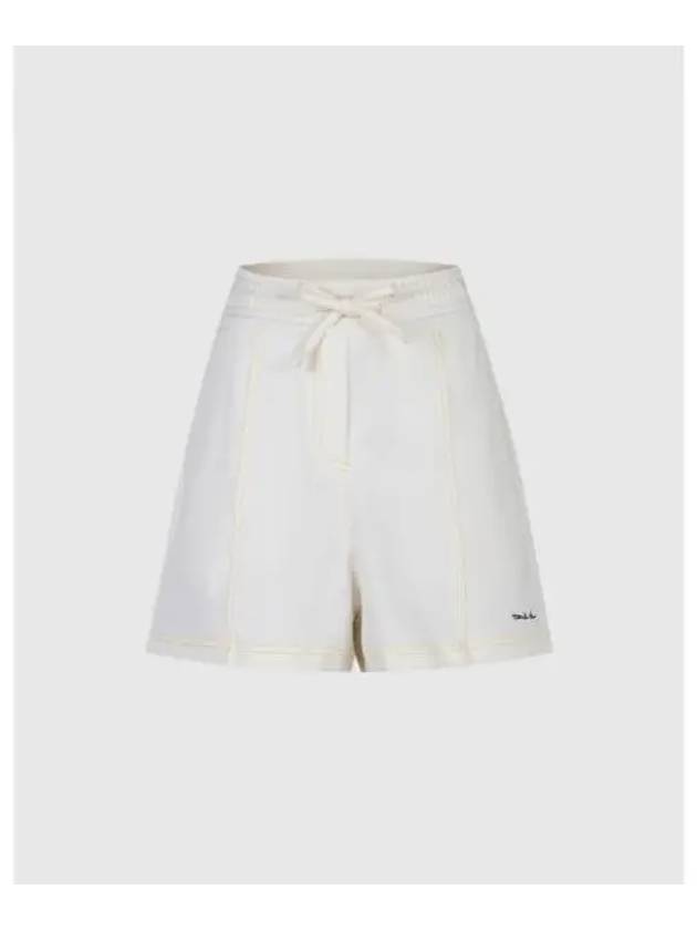 TRAVISMATHEW Women s Denim Short Pants White - TRAVIS SCOTT - BALAAN 1