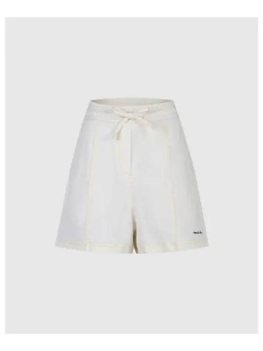 TRAVISMATHEW Women s Denim Short Pants White - TRAVIS SCOTT - BALAAN 1