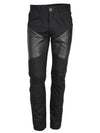 Leather Patch Biker Jeans Black - GIVENCHY - BALAAN.
