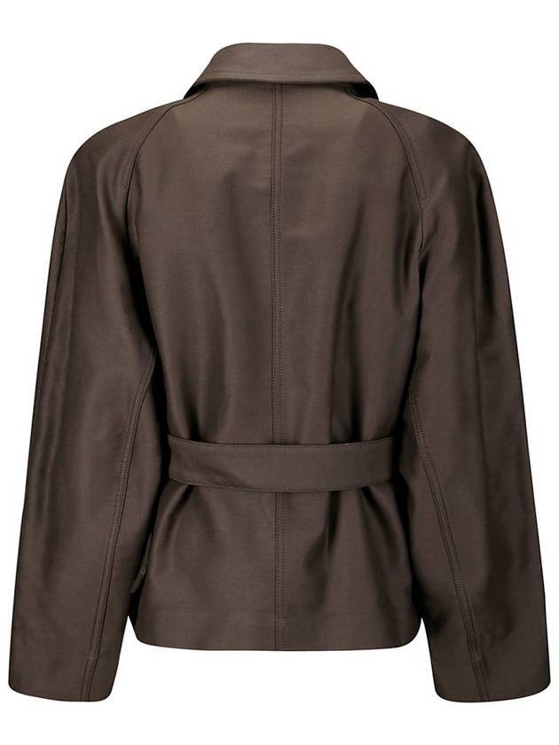 Belted Two Pocket Jacket Dark Brown - LEMAIRE - BALAAN 3