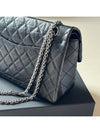 2 55 Vintage Flap Bag Large Black Silver A37587 - CHANEL - BALAAN 7