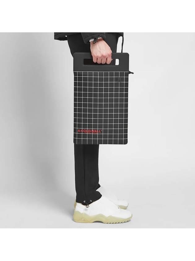 OVERLOCKED BLACK GRID PRINT bag - A-COLD-WALL - BALAAN 1