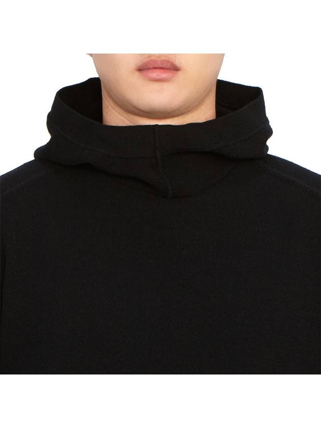 Metropolis Hooded Knit Top Black - CP COMPANY - BALAAN 7