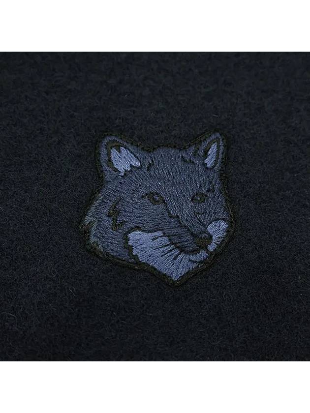 Wool Fox Head Muffler Navy - MAISON KITSUNE - BALAAN 5