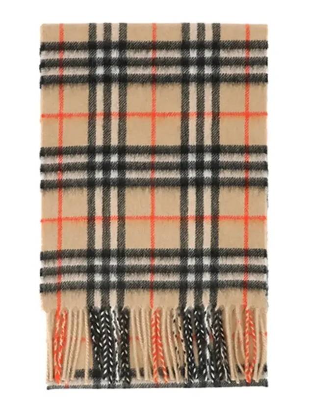 Kids Vintage Check Cashmere Muffler Beige - BURBERRY - BALAAN 4