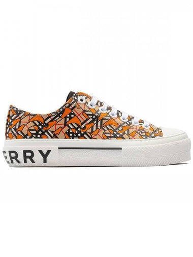 TB Pattern Low Top Sneakers Orange - BURBERRY - BALAAN 1