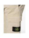 Compass Badge Gabardine Cargo Straight Pants Beige - STONE ISLAND - BALAAN 4