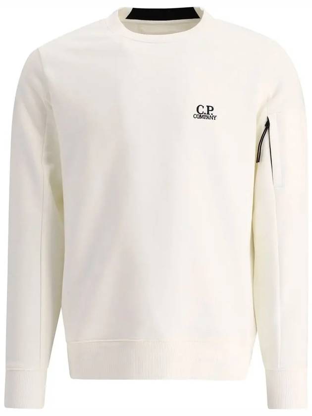 Diagonal Raised Sweatshirt White - CP COMPANY - BALAAN 3