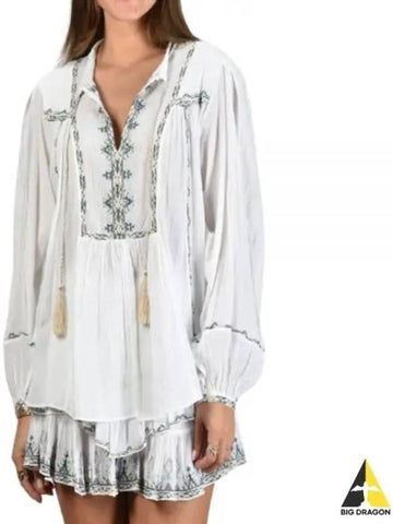 24 SILEKI A HT0371FA B1J15E 20WH Rekia Cotton Shirt - ISABEL MARANT - BALAAN 1