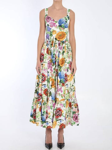 Floral midi dress - DOLCE&GABBANA - BALAAN 1