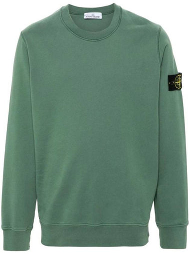 Compass Patch Cotton Sweatshirt Sage Green - STONE ISLAND - BALAAN 1