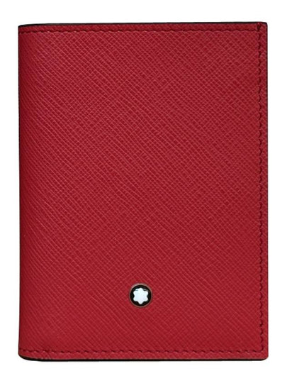 Sartorial 4CC Mini Leather Half Wallet Red - MONTBLANC - BALAAN 2