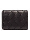 Tiny Tri-Fold Zipper Half Wallet Brown - BOTTEGA VENETA - BALAAN 4