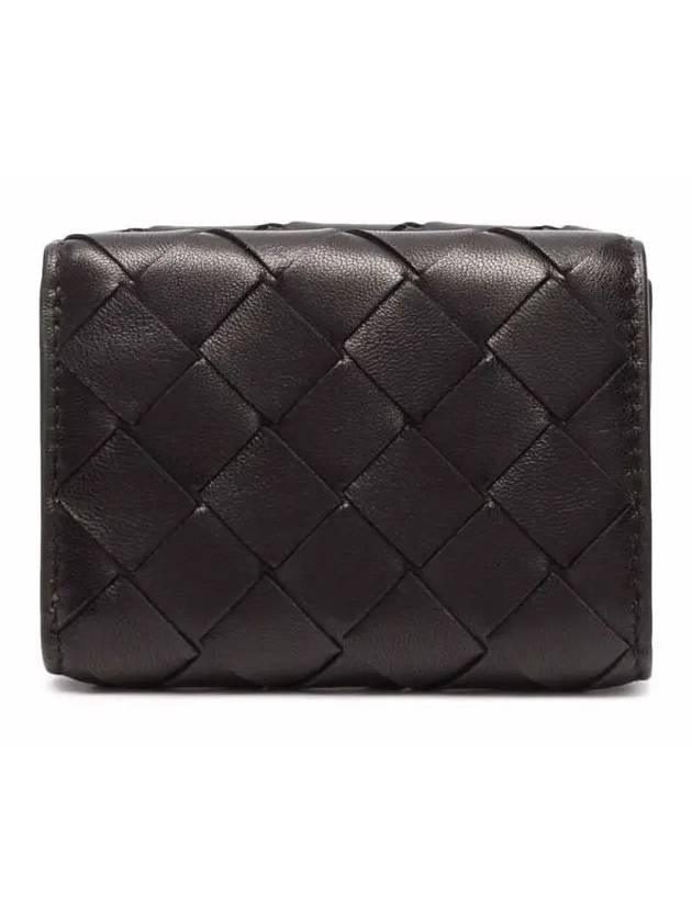 Tiny Tri-Fold Zipper Half Wallet Brown - BOTTEGA VENETA - BALAAN 4