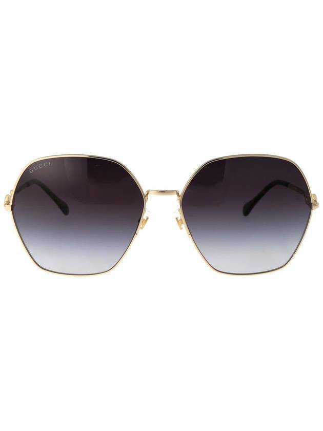 Eyewear Horsebit Round Frame Sunglasses Gold - GUCCI - BALAAN 2