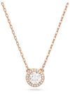 Constella Round Cut Pavé Necklace Rose Gold - SWAROVSKI - BALAAN 2