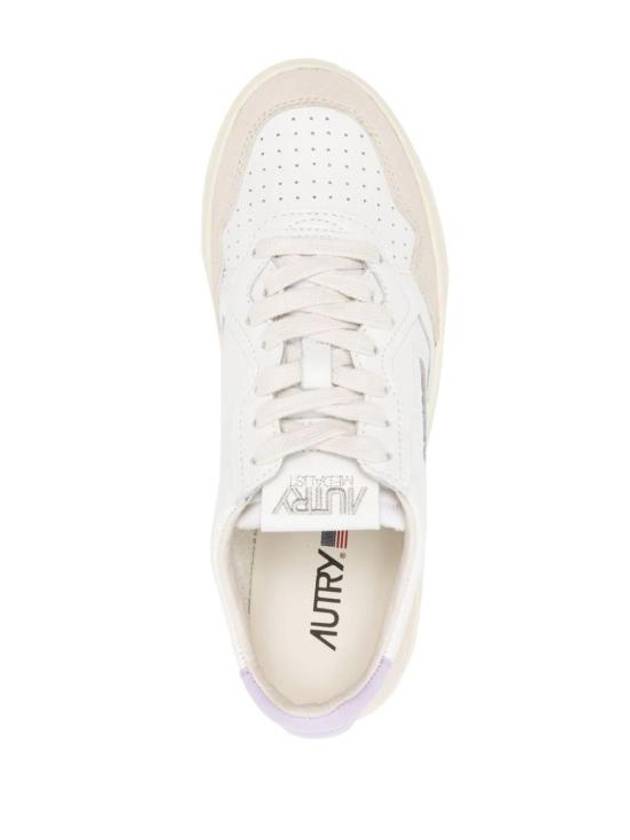 Medalist Suede Purple Tab Low Top Sneakers White - AUTRY - BALAAN 5