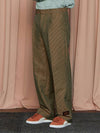 Houndstooth Check Pants Brown Green - UNALLOYED - BALAAN 3