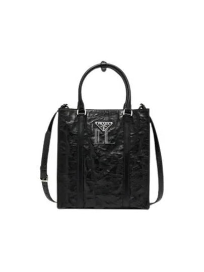 Antique Nappa Leather Mini Tote Bag Black - PRADA - BALAAN 2