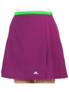 Women's Sierra Golf Pleated Skirt Green Purple - J.LINDEBERG - BALAAN 9