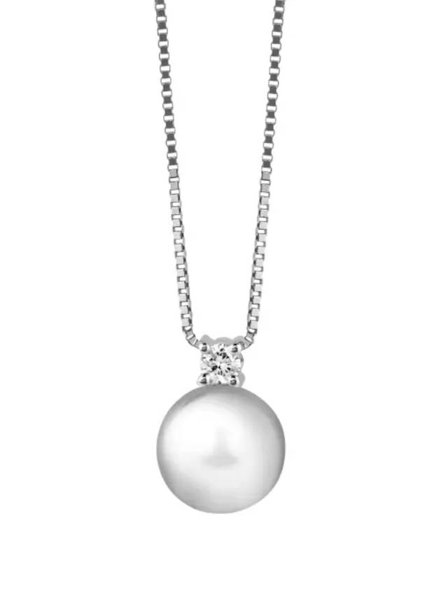 Women's Le Pearl 7.5mm Pearl Diamond Necklace - DAMIANI - BALAAN 2