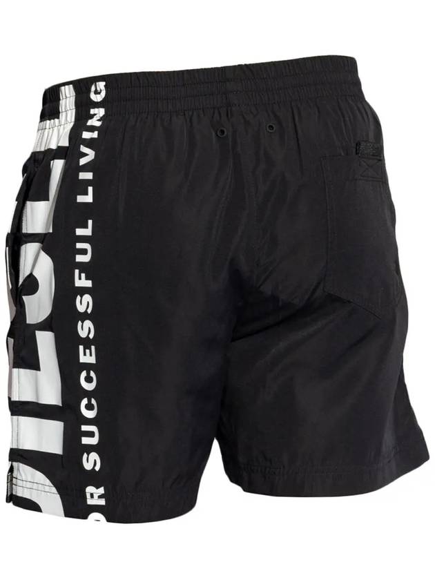 Side Logo Print Board Shorts Black - DIESEL - BALAAN 4