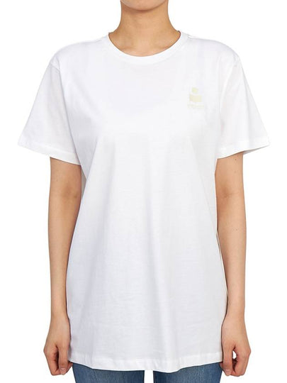 Aby Logo Short Sleeve T-Shirt White - ISABEL MARANT - BALAAN 2