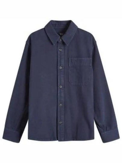 Basile Cavalier Long Sleeve Overshirt Navy - A.P.C. - BALAAN 2