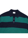 Drold Monsieur Men's LE POLO RAYE Pique Knit Navy CPO128 CO057 NY - DROLE DE MONSIEUR - BALAAN 3