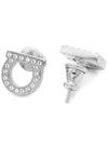 Gancini Crystal Small Earrings Silver - SALVATORE FERRAGAMO - BALAAN 7