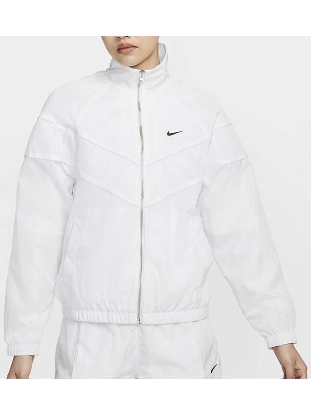 Windrunner Loose UV Woven Zip-Up Jacket White - NIKE - BALAAN 1