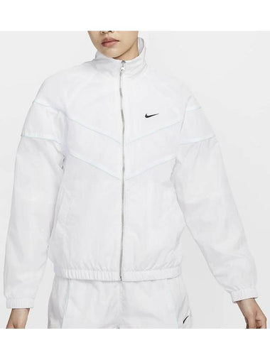 Windrunner Loose UV Woven Zip-Up Jacket White - NIKE - BALAAN 1