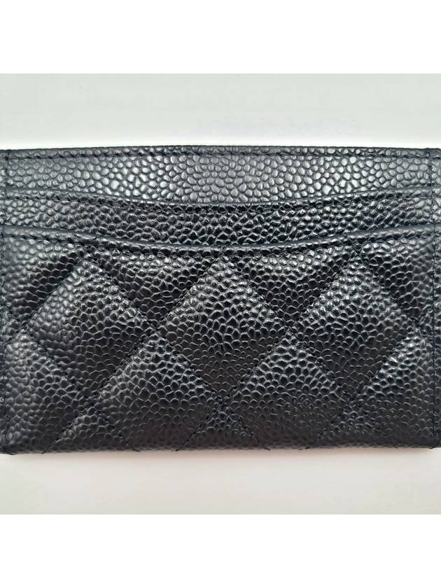 Gold CC Logo Caviar Card Wallet Black - CHANEL - BALAAN 6