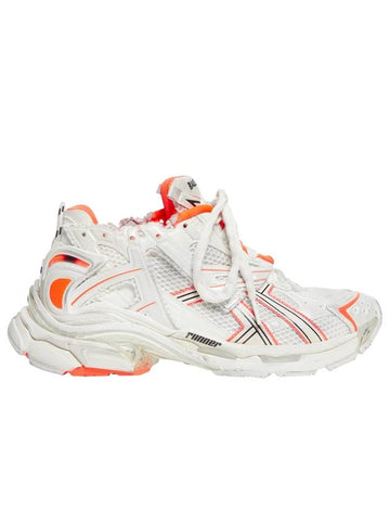 Runner Low-Top Sneakers White Orange - BALENCIAGA - BALAAN 1