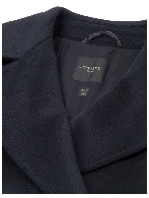 Women's Resina Wool Broadcloth Double Coat Navy - MAX MARA - BALAAN 5