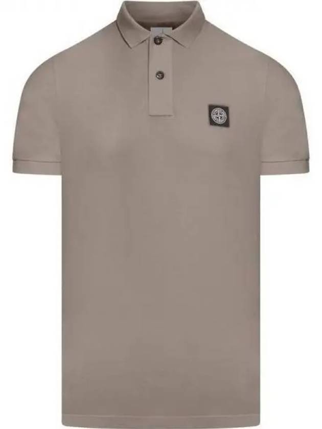 Pique Stretch Cotton Short Sleeve Polo Shirt Dove Grey - STONE ISLAND - BALAAN 2