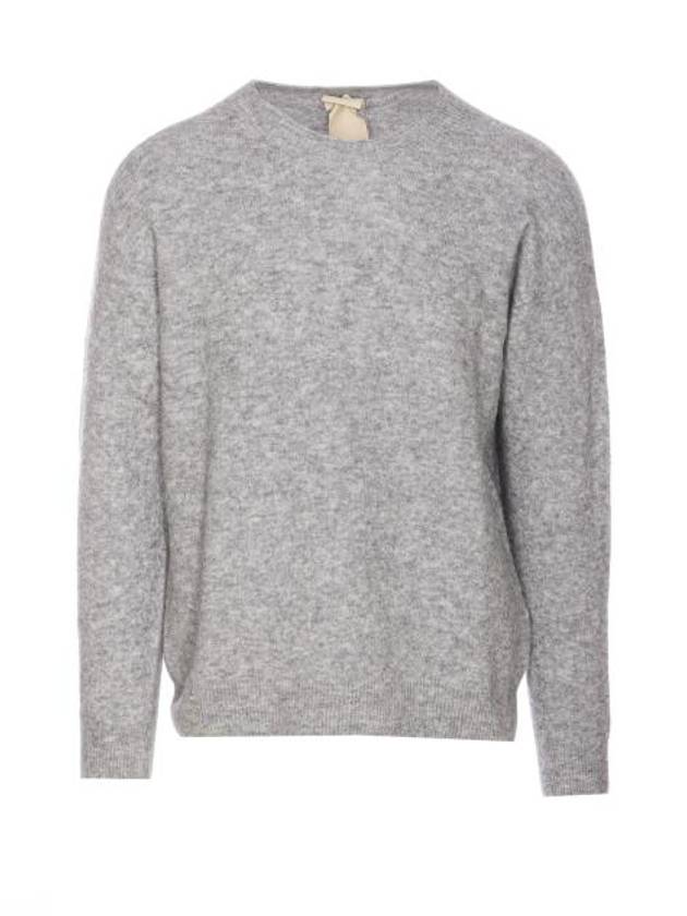 Crew Neck Knit Top Grey - TEN C - BALAAN 1