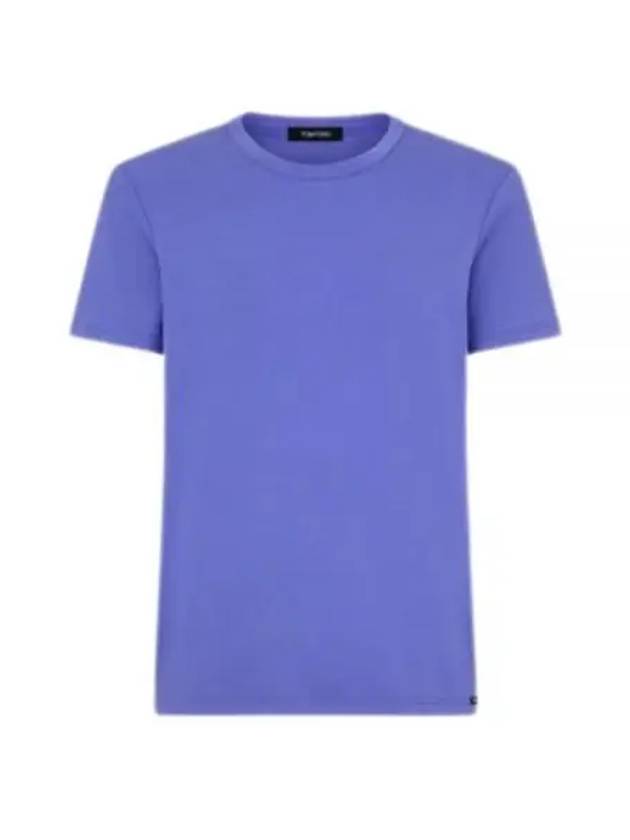 Cotton Crew Neck Short Sleeve T-Shirt T-Shirt blue - TOM FORD - BALAAN 2