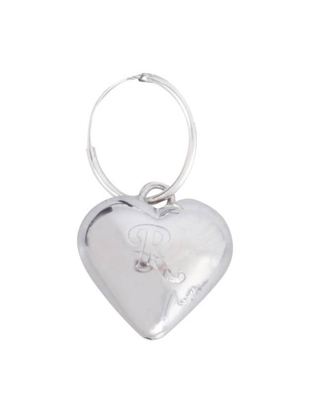 Raf Simons Small Heart Single Earrings With R Unisex - RAF SIMONS - BALAAN 1